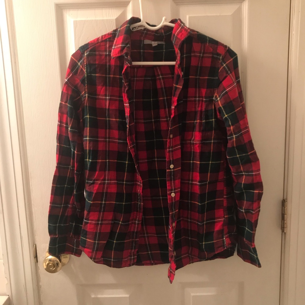 uniqlo red lightweight flannel